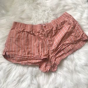 Aerie Orange Striped PJ Shorts